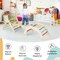 5 in 1 Kids Wooden Climber Toy with Ramp Ladder Arch Slide for Playroom